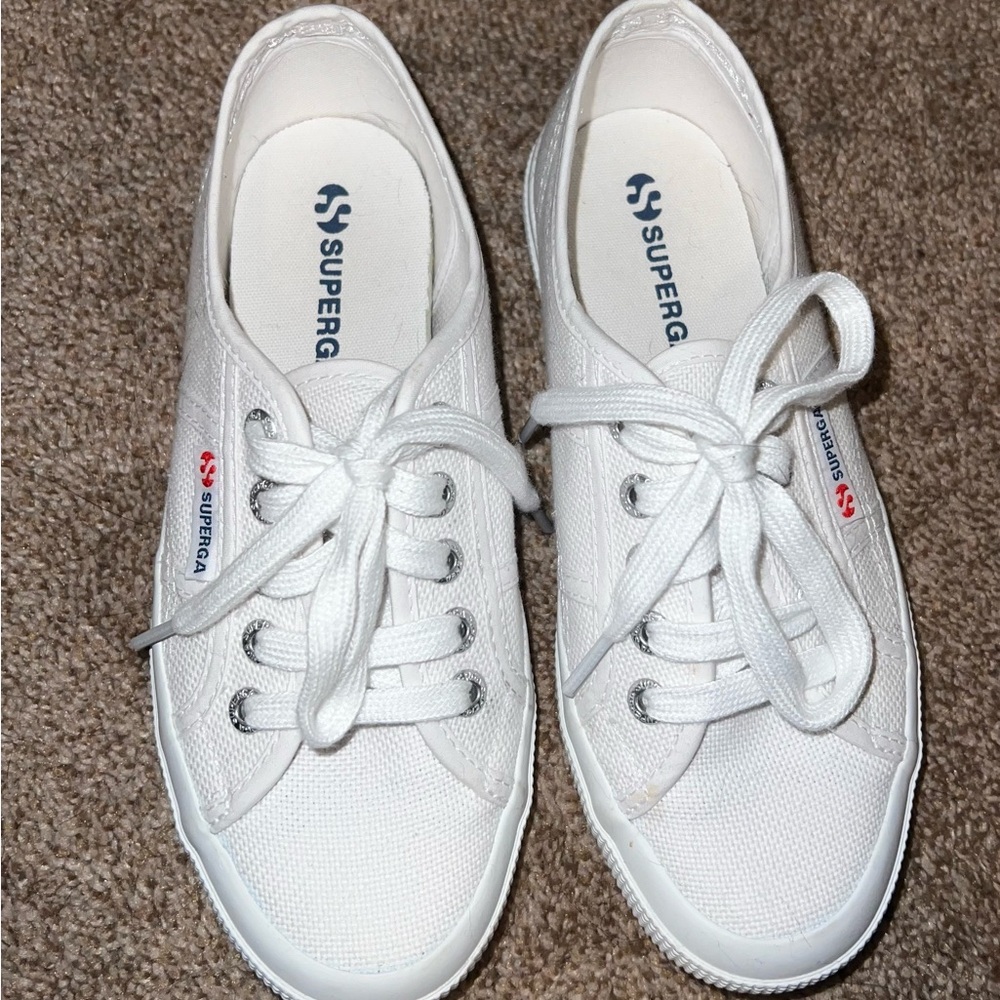 Superga Classic White Canvas Shoes